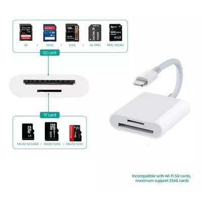 imagem do produto Adaptador Lightning Leitor Carto De Memoria Micro Sd iPhone - Greika