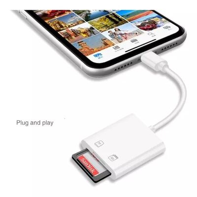 imagem do produto Adaptador Lightning Leitor Carto De Memoria Micro Sd iPhone - Greika