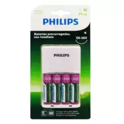 imagem de Carregador Philips com 4 pilhas 2450mah - Philips