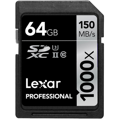 imagem do produto Carto de Memria Lexar SD 1000x UHS-II 64GB