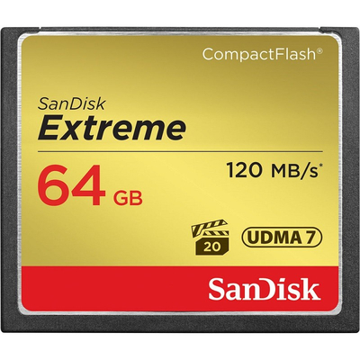 imagem do produto Carto de Memria SanDisk CompactFlash Extreme 64GB 120Mbs - Sandisk