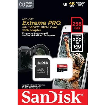 imagem do produto Carto De Memria SanDisk Extreme Pro Micro SDXC 256GB 200 MB/s  - Sandisk