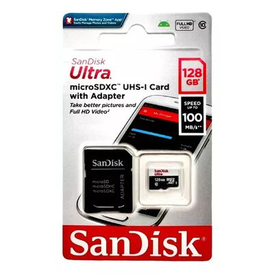 imagem do produto Carto de Memria SanDisk Ultra microSDXC 128GB 100Mbs - Sandisk