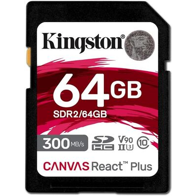 imagem do produto Carto Memria Kingston Sd Xc 64gb React Plus 300mb/s Uhs-ii - Kingston