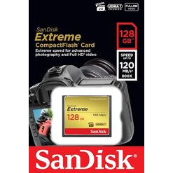 imagem de Carto Sandisk CF 128GB Extreme 120MB/s - Sandisk