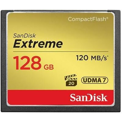 imagem do produto Carto Sandisk CF 128GB Extreme 120MB/s - Sandisk