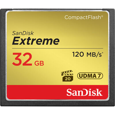 imagem do produto Carto Sandisk CF 32GB Extreme 120MB/s - Sandisk