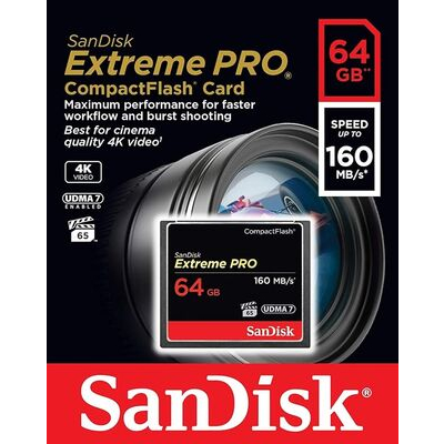 imagem do produto Carto Sandisk CF 64GB Extreme Pro 160MB/s  - Sandisk