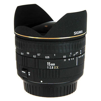 imagem do produto Lente Sigma AF Fisheye 15mm f 2.8 EX DG (Canon)