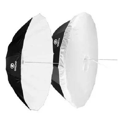 imagem do produto Sombrinha Capa Difusora Preta Branca 190cm Flash Bw16-75s   - Greika